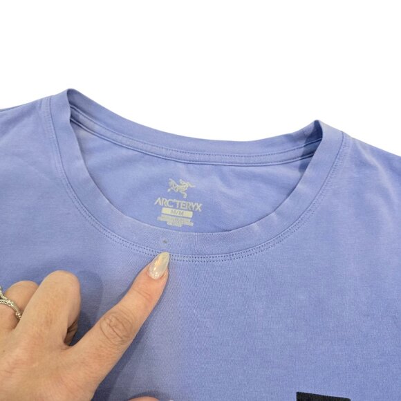 ArcTeryx purple Short Sleeve T-Shirt size M Cotton Blend Crew Neck Casual Wear - Picture 6 of 8